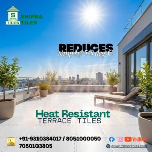 Terrace cooling tiles