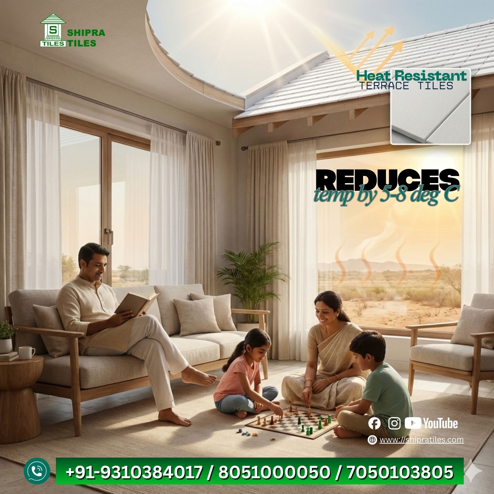 Heat Resistant Ceramic Tile – Durable, Energy-Efficient Flooring & Roofing Solution